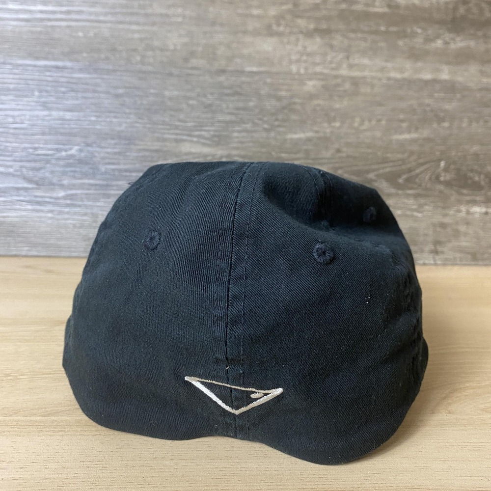 Sea Fox Hat Cap Strap Back Black Embroidered Mens One Size Fishing Boat Logo - Picture 5 of 9